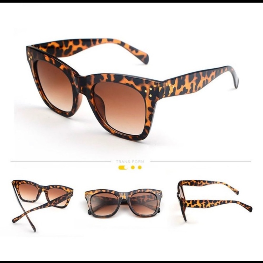 Oversized Leopard Sunglasses